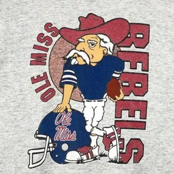 Vintage NCAA Ole Miss Rebels Mascot Sweatshirt Ole Miss Rebels Shirt, University - Picture 2 of 2